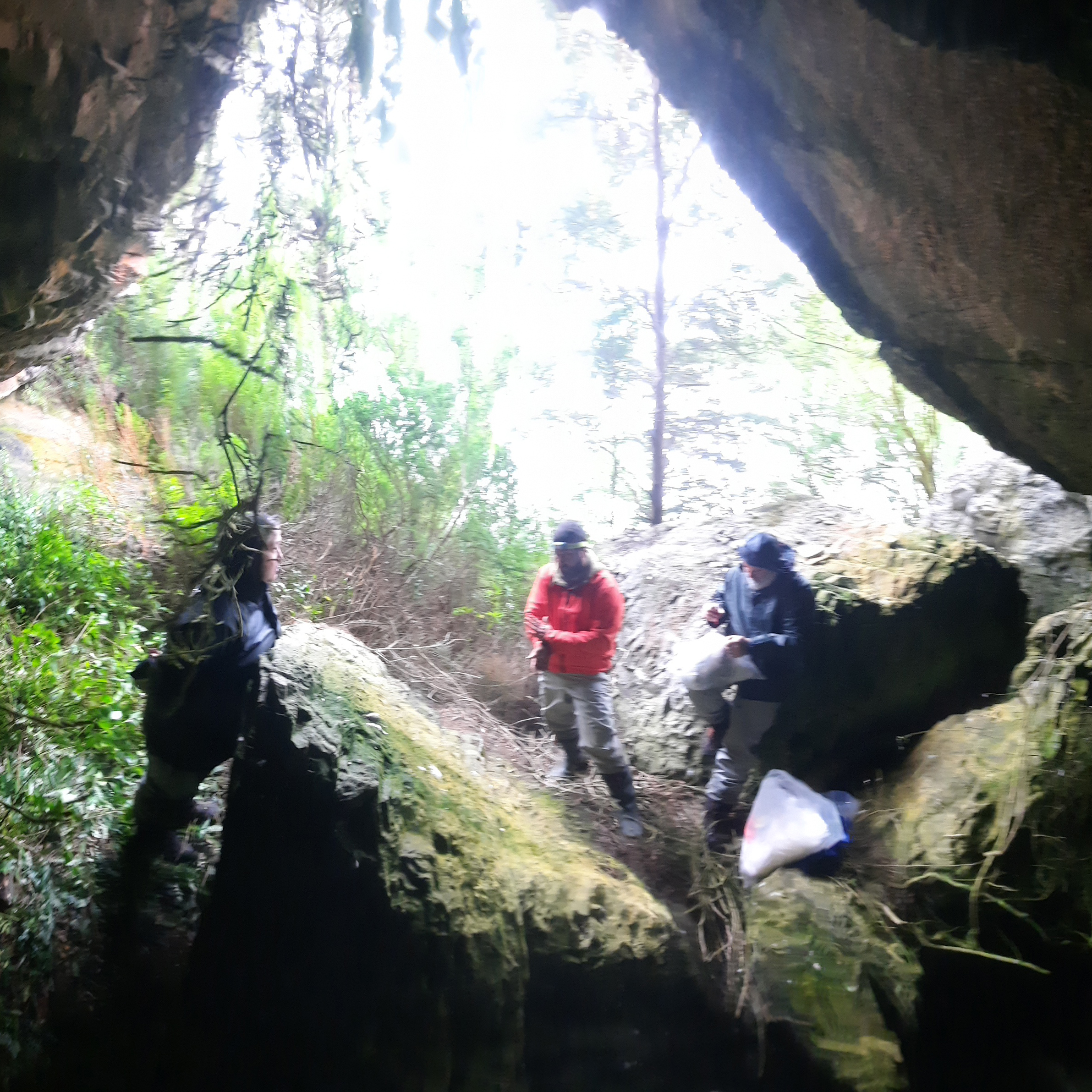 Vista desde interior de sitio fúnebre Isla Pan de Azúcar